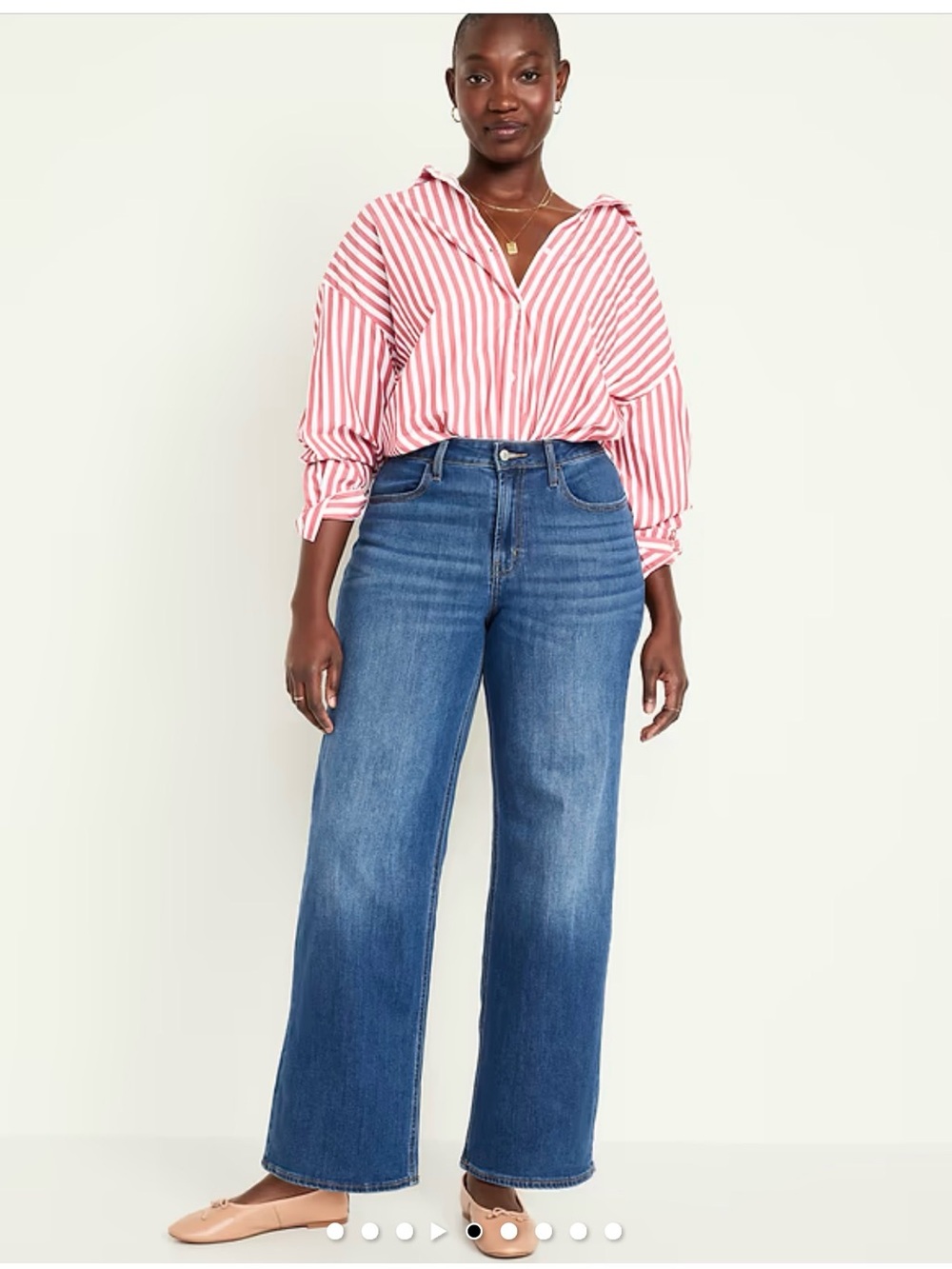 Old Navy Medium Wash Blue High-Rise WOW Wide-Leg Jeans